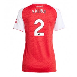 Arsenal William Saliba #2 Hjemmebanetrøje Dame 2025-26 Kortærmet